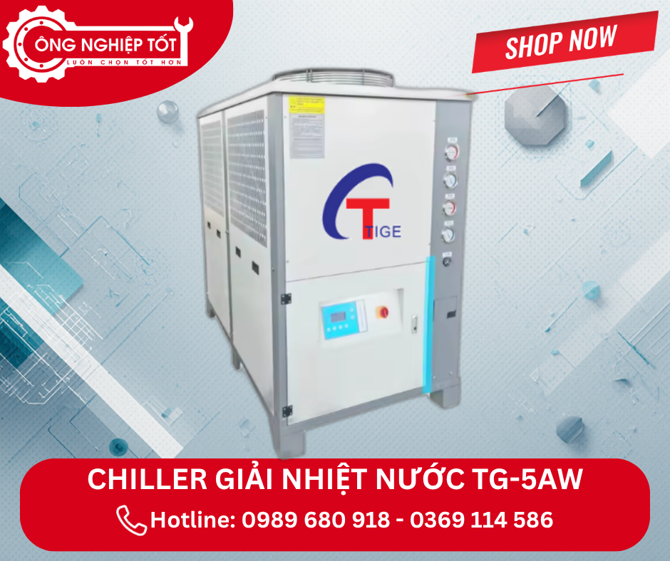 Địa chỉ mua Chiller làm lạnh nước TG-5AW giải nhiệt bằng gió chính hãng, giá tốt